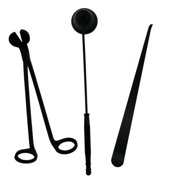 3Pcs Candle Snuffer Wick Trimmer Dipper Extinguish Cutter Kit Black NEW - Picture 4 of 5